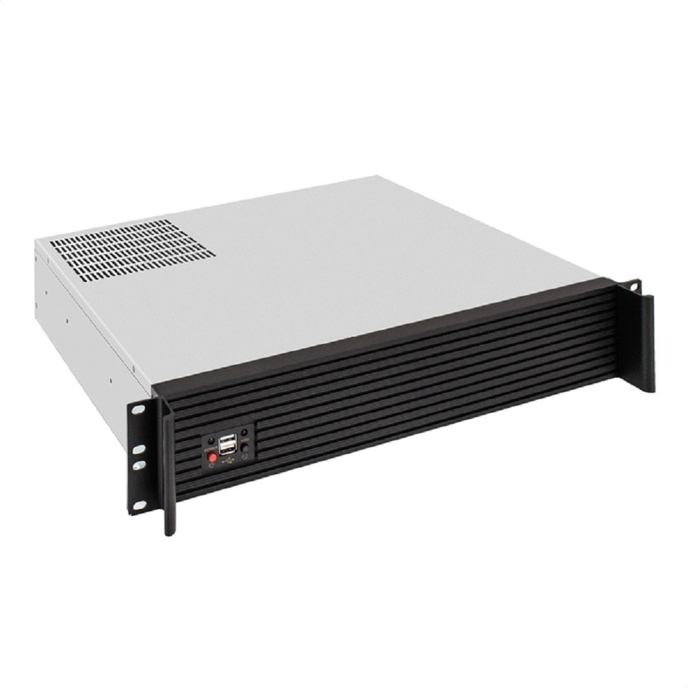 Exegate EX298513RUS Серверный корпус ExeGate Pro 2U400-04AL <RM 19", высота 2U, глубина 400, передняя панель - алюминий, БП 600RADS, 2*USB>