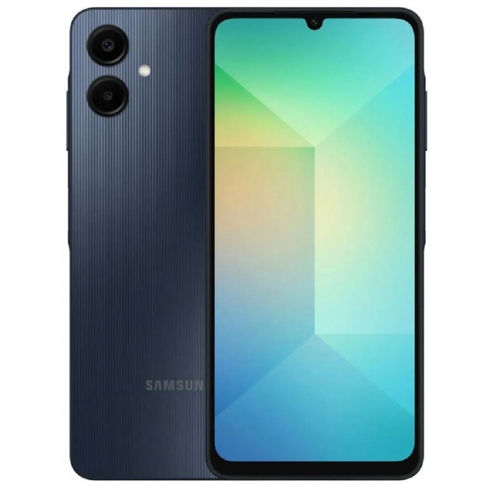 Смартфон Samsung SM-A065F Galaxy A06 128Gb 6Gb черный моноблок 3G 4G 2Sim 6.7" 720x1600 Android 14 50Mpix 802.11 a/b/g/n/ac GPS GSM900/1800 GSM1900 microSD max1024Gb