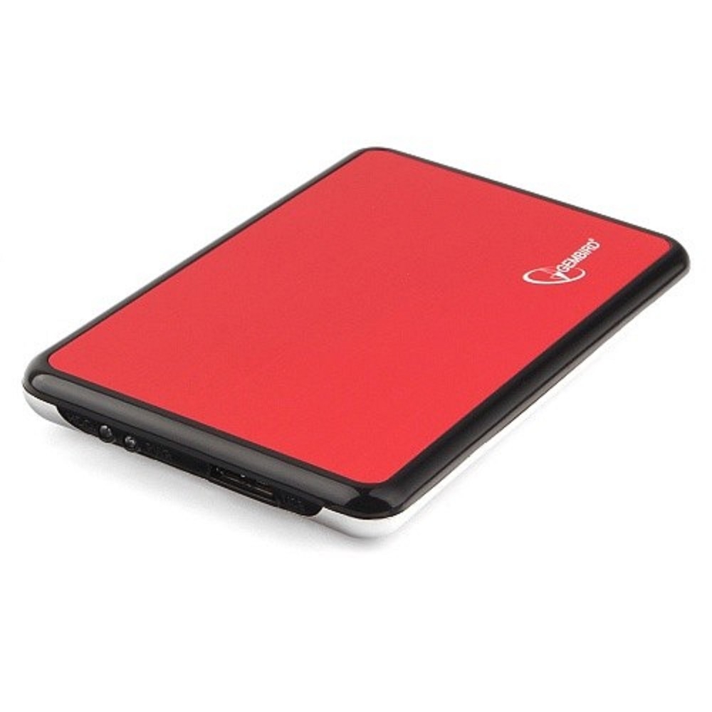 Gembird EE2-U3S-61 Внешний корпус 2.5" красный металлик, USB 3.0, SATA, нержавеющая сталь
