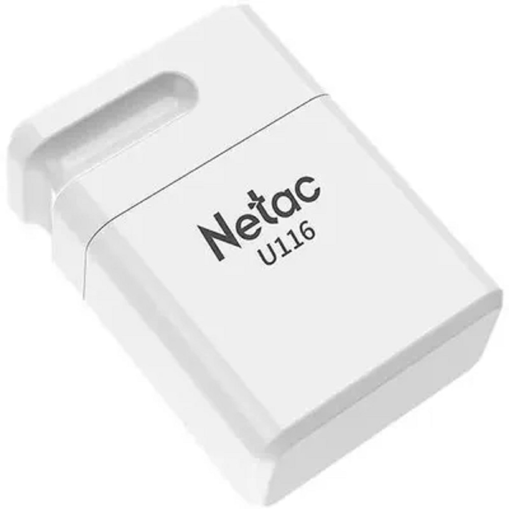 Netac USB Drive 8GB U116  <NT03U116N-008G-20WH>, USB2.0, миниатюрная пластиковая белая