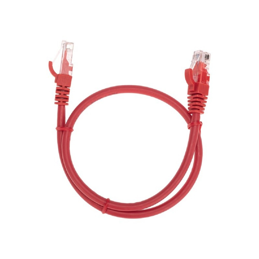 Патч-корд U/UTP Rexant cat.6, RJ45-RJ45, неэкранированный, 26AWG, LSZH, красный, 0.5 м