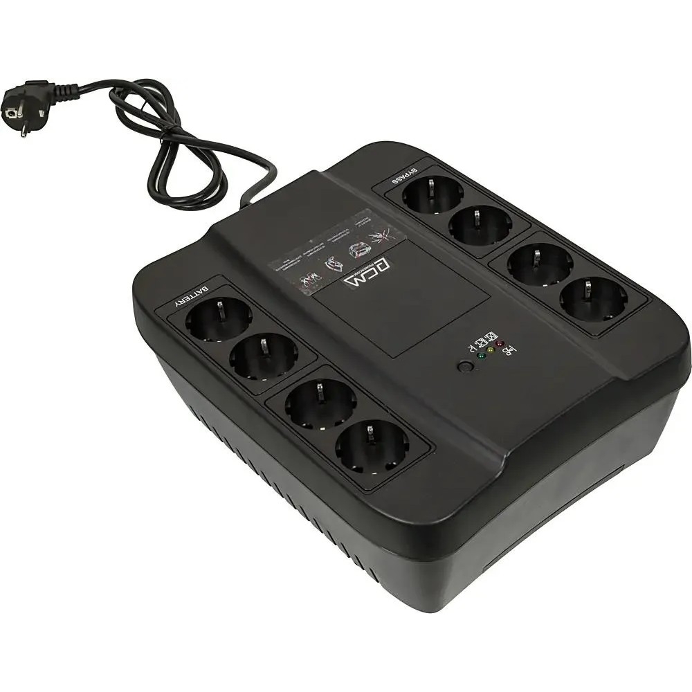 PowerCom Spider SPD-850N ИБП {OffLine, 850VA/510W, Tower, 8xEURO: 4 с резервным питанием, 4 с фильтрацией} (332715)