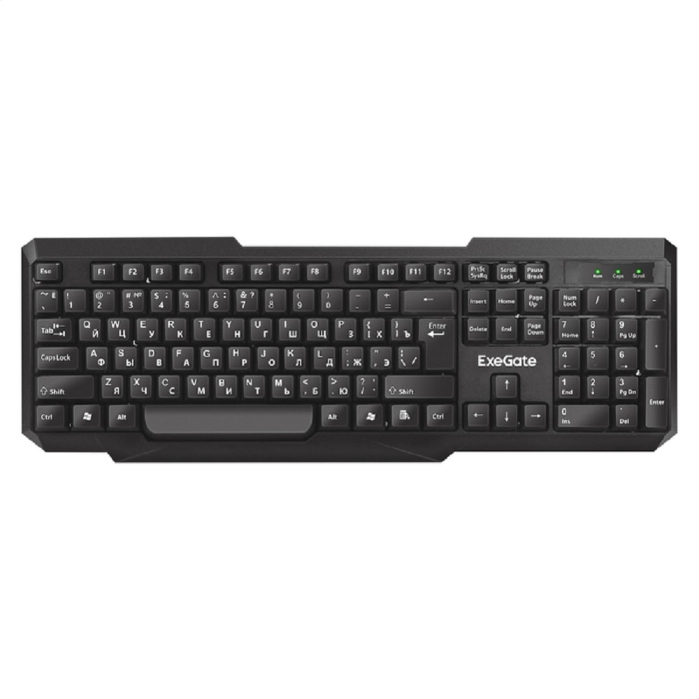 Exegate EX264084RUS Клавиатура Exegate LY-404, <USB, черная, 104кл, Enter большой> Color box