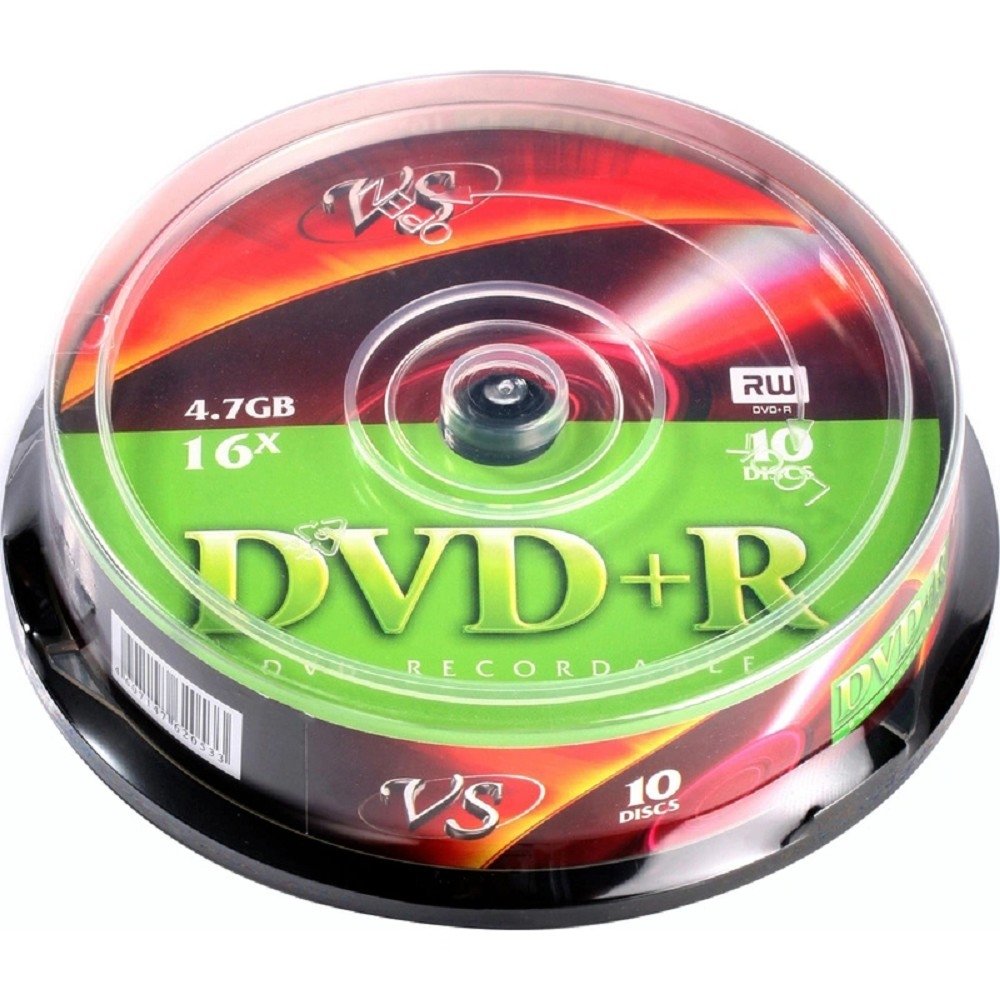Диск DVD+R VS 4.7GB 16x Cake Box (10 шт.) (VSDVDPRCB1001)