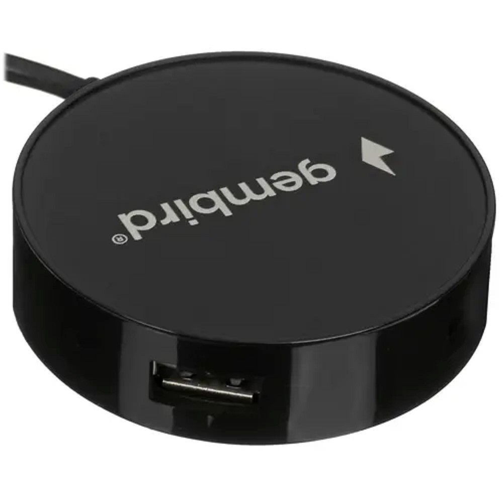 Gembird Разветвитель USB2.0 4xUSB, кабель USB 50см, черный (UHB-241B)