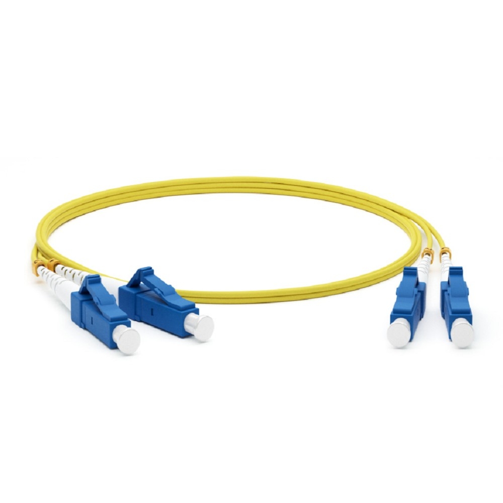 Кабельная сборка Hyperline FC-D2-9-LC/UR-LC/UR-H-15M-LSZH-YL Патч-корд волоконно-оптический (шнур) SM 9/125 (OS2), LC/UPC-LC/UPC, 2.0мм, duplex, LSZH, 15м