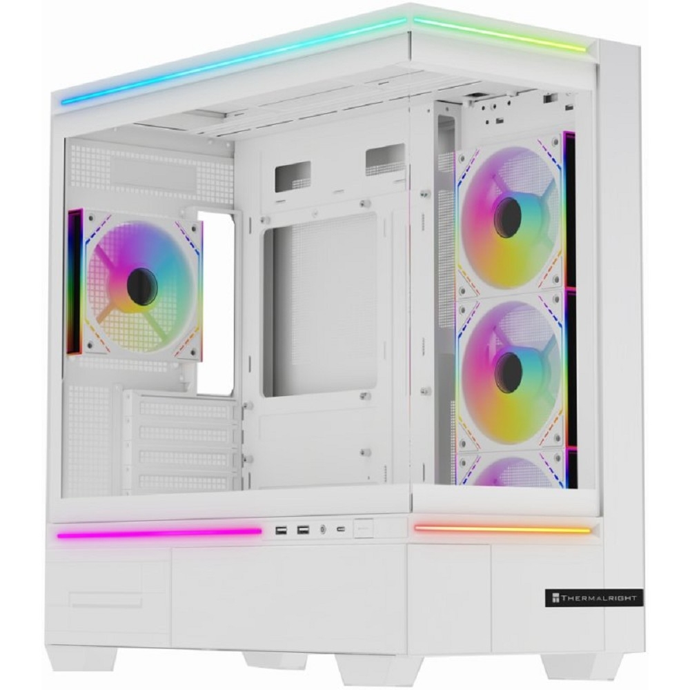 Корпус Thermalright M10 White FAN4-M / TG / 4x120mm ARGB PWM Fans / USB TYPE-C  /  mATX  / TRTLM10WF4M