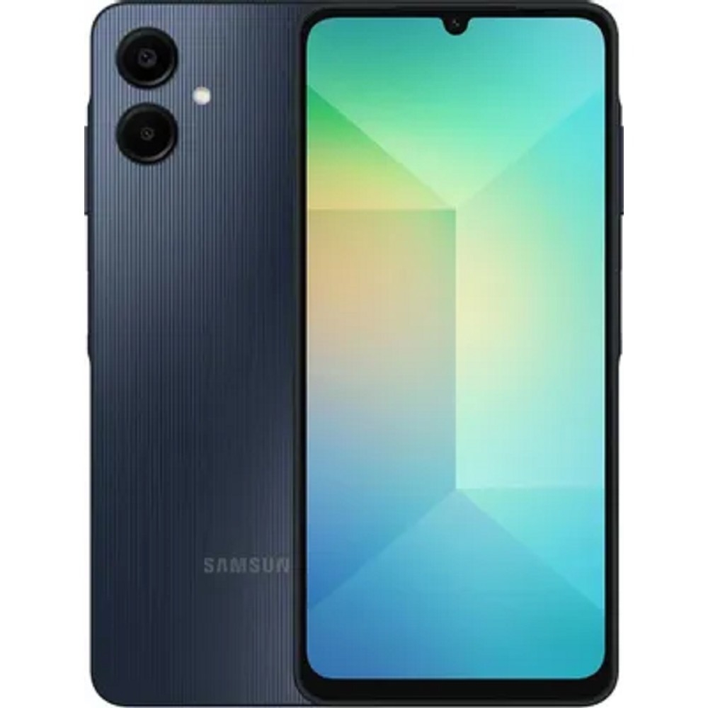 Смартфон Samsung SM-A065F Galaxy A06 128Gb 4Gb черный моноблок 3G 4G 2Sim 6.7" 720x1600 Android 14 50Mpix 802.11 a/b/g/n/ac GPS GSM900/1800 GSM1900 microSD max1024Gb