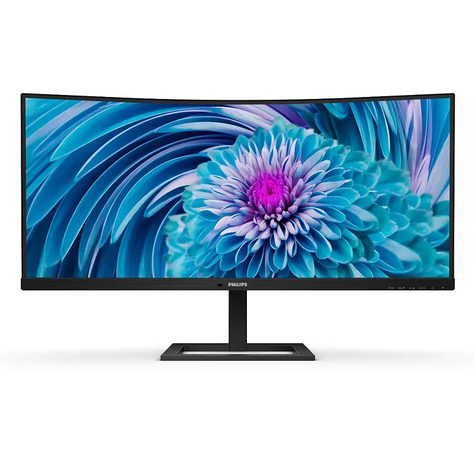 LCD PHILIPS 34" 346E2CUAE/00 черный {VA 3440x1440 120hz 1ms 350cd 178/178 3000:1 DisplayHDR400 10bit(8bit+FRC) HDMI2.0 DisplayPort1.4 AdaptiveSync 4xUSB3.2 USB-C3.2 AudioOut 2x5W VESA}