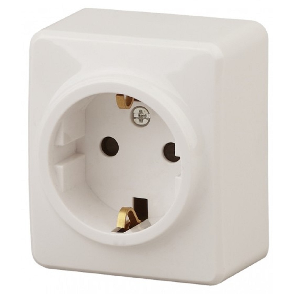 Эра Б0020686 11-2203-02 Розетка 2P+E Schuko, 16АХ-250В, ОУ, Эра Эксперт, сл.кость