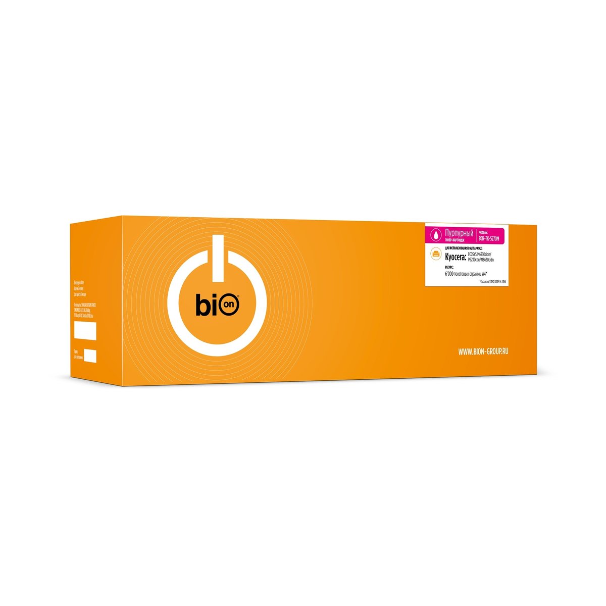 Bion BCR-TK-5270M Тонер Картридж для Kyocera ECOSYS M6230cidn/P6230cdn/M6630cidn (6'000 стр.) Пурпурный, с чипом