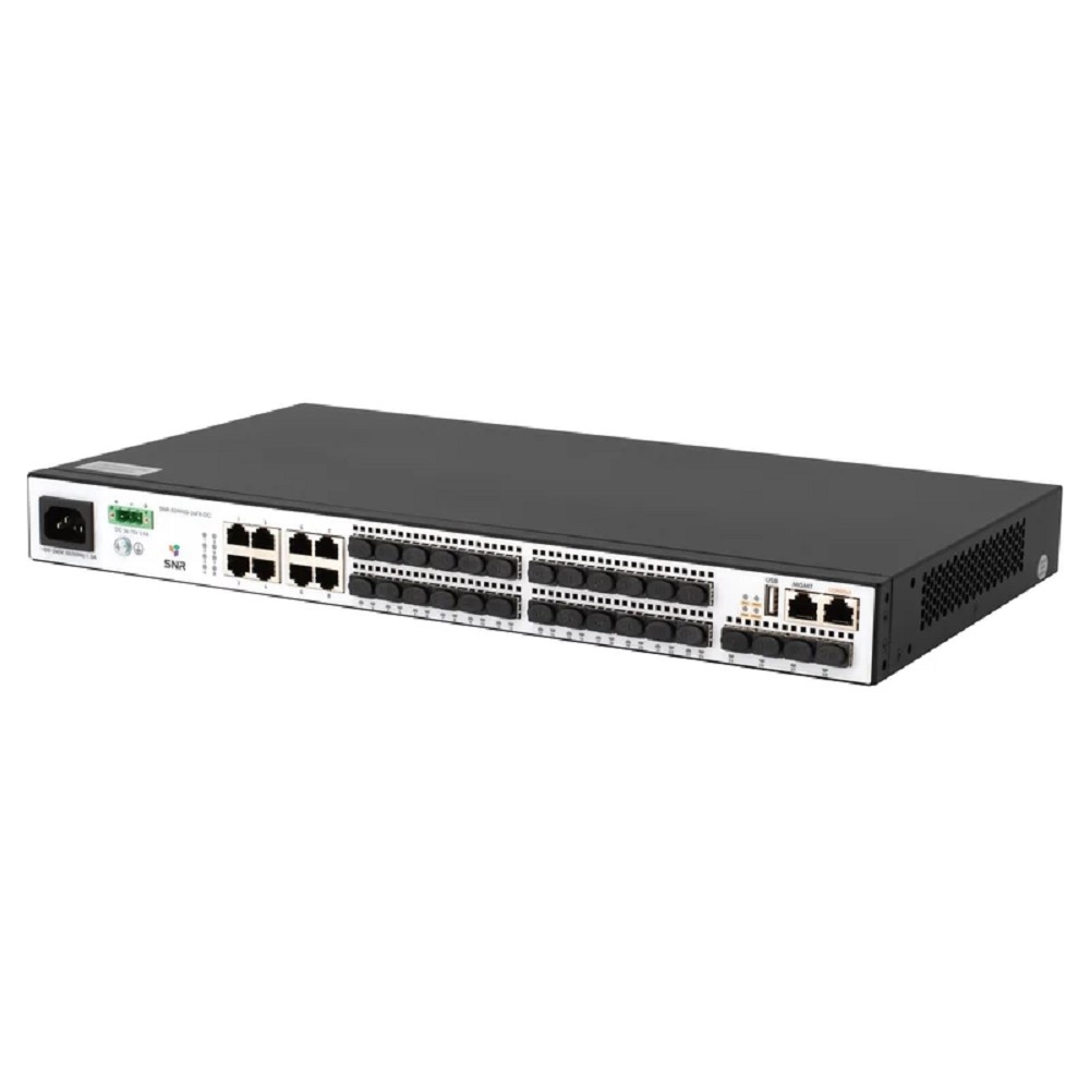 SNR SNR-S2995G-24FX-DC Управляемый коммутатор уровня 3, 16 портов 100/1000Base-X SFP, 8 портов Combo 10/100/1000Base-T|100/1000Base-X SFP, 4 порта 1/10G SFP+, VSF HA, встроенный БП ~220V AC