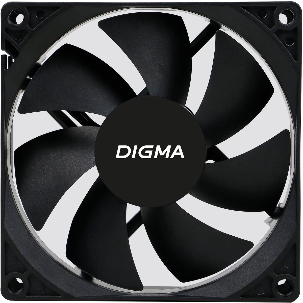 Вентилятор Digma DFAN-90  90мм черный 3-pin 4-pin (Molex)Ret
