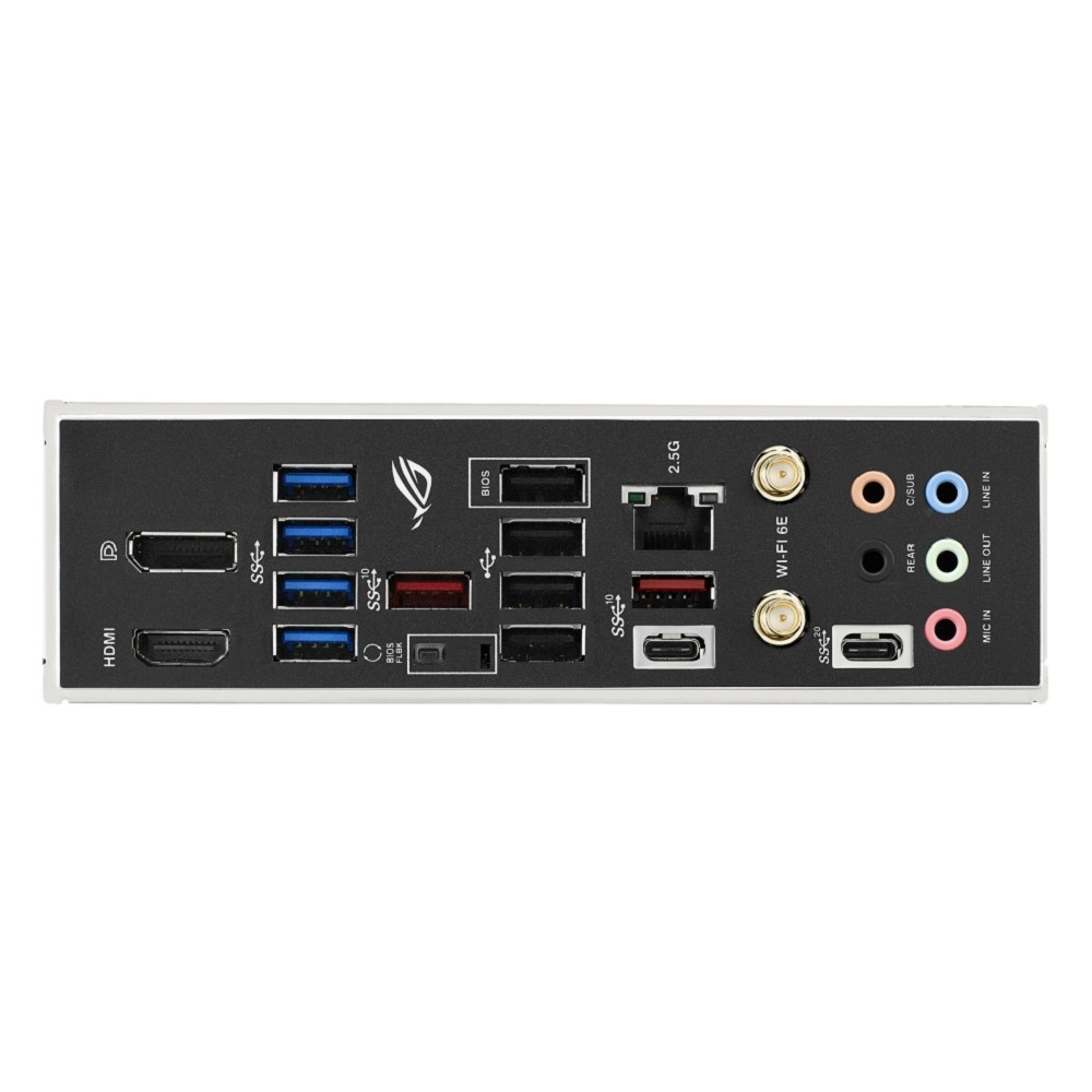 ASUS ROG STRIX B650E-F (Socket AM5, ATX, 4xDDR5(128GB), DP/HDMI, 1xPCIe 5.0x16/1xPCIe 4.0x16, 2xPCIe 4.0, 1xLAN (2.5GbE), Wi-Fi 6E, BT, 4xSATA 6Gb/s, 3xM.2, 2xType-C, 6xUSB 3.2, 4xUSB 2.0)