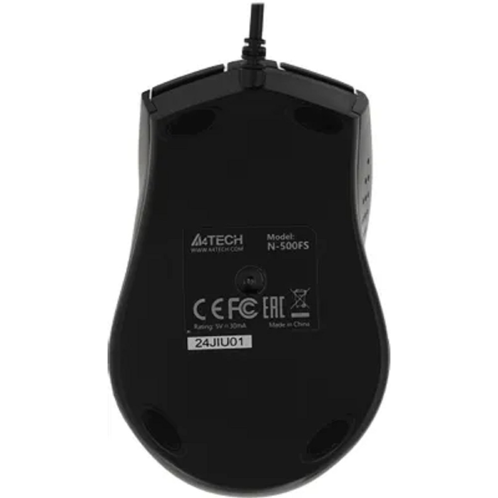 A-4Tech Мышь V-Track Padless N-500FS black optical (1000dpi) silent USB [1146039]