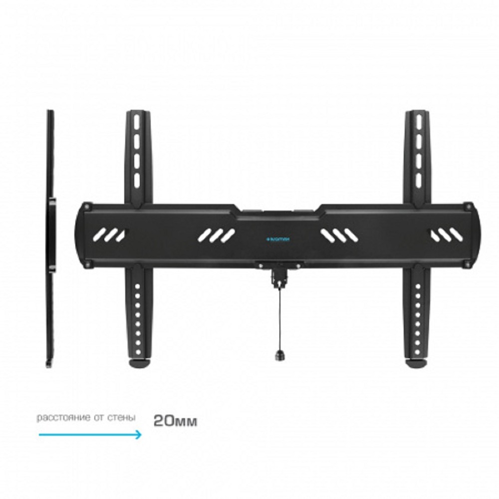 Kromax Ultra Slim-100 black 32"-90" макс.55 кг настенный фиксированный