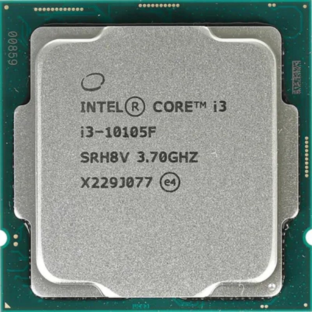 Процессор INTEL Core i3-10105F Comet Lake (Soc-1200, 3.7GHz, 4C/8T, 6MB, TDP-65W, OEM) (CM8070104291323_SRH8V)