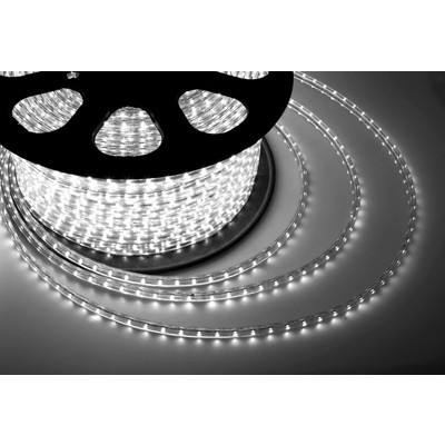 Rexant 142-105  LED лента 220В, 13*8 мм, IP67, SMD 5050, 60 LED/m БЕЛАЯ (6000 K), без устан.набора бухта 100 м