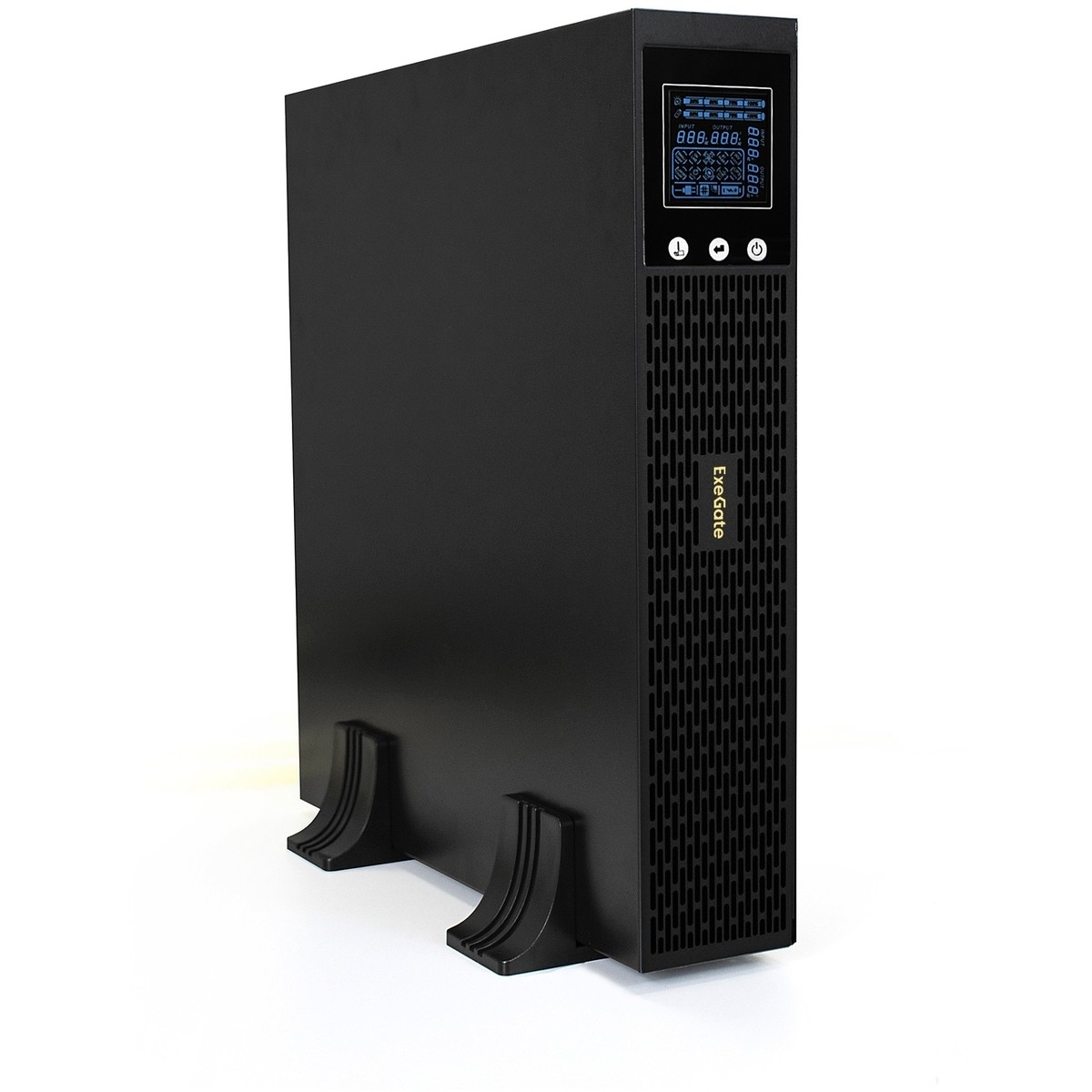 Exegate EP285644RUS ИБП Pure Sine Wave ExeGate SinePower UHB-2000.LCD.AVR.C13.RJ.USB.2U <2000VA/1600W, LCD, AVR, 8*IEC-C13, RJ45/11, USB, Rackmount 2U/Tower, Black>