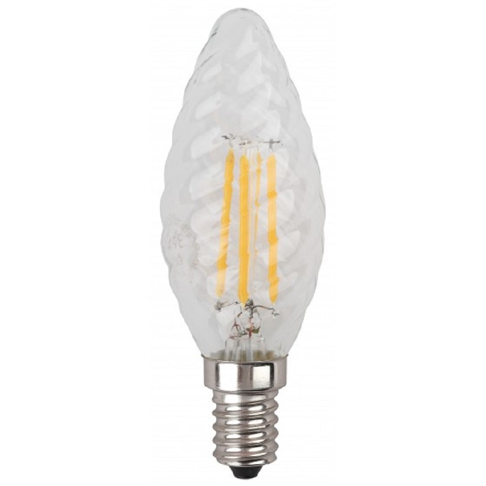ЭРА Б0027935 Лампочка светодиодная F-LED BTW-5W-827-E14 Е14 / E14 5Вт филамент свеча витая матовая теплый белый свет 