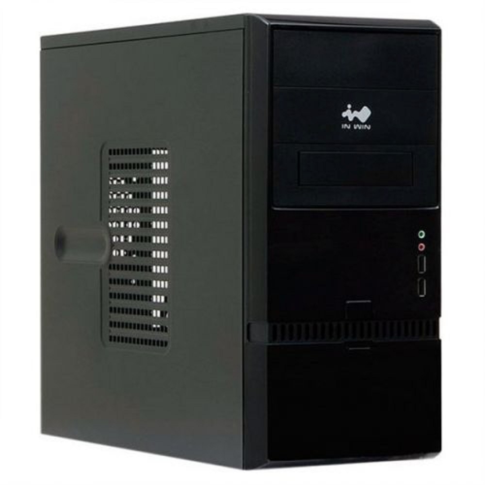 Корпус InWin ENR022 Black Mini Tower (mATX, Без БП, Steel, HD Audio,  USB 2.0 x2, 1x120mm FAN) (6143491)