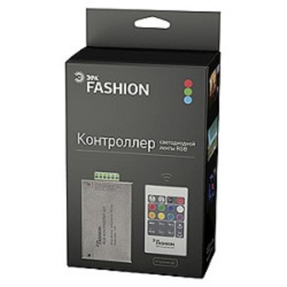 ЭРА C0043982 Контроллер полноцветной светодиодной леты RGBcontroller-12-A01-RF 144Вт {кнопочный пульт управления}