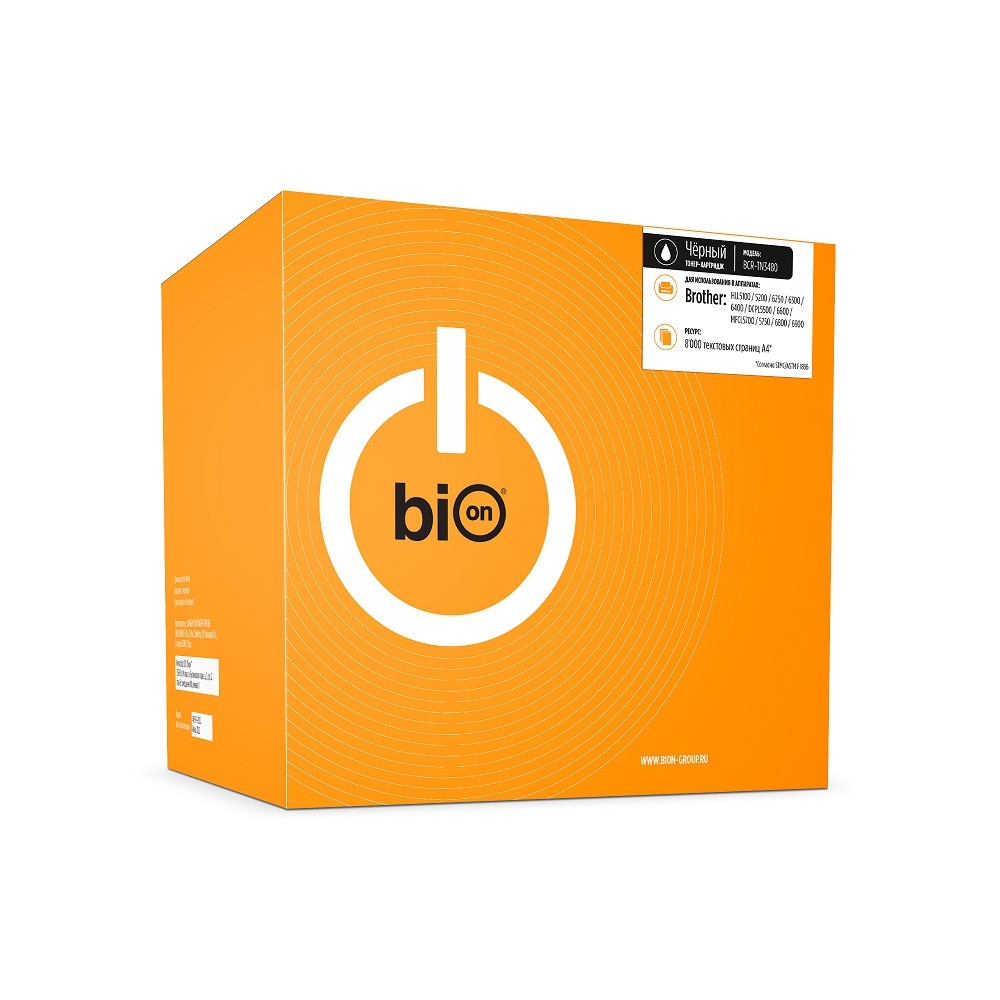 Bion BCR-TN-3480 Картридж для Brother HL-L5000D/L5100DN/L5100DNT/L5200DW/L5200DWT/L6250DN/L6300DWT/L6400DW/L6400DWT/L5500DN/L6400DW/5700DN/5750DW/6800DW/6800DWT/6900DW}(8000 стр.),Черный