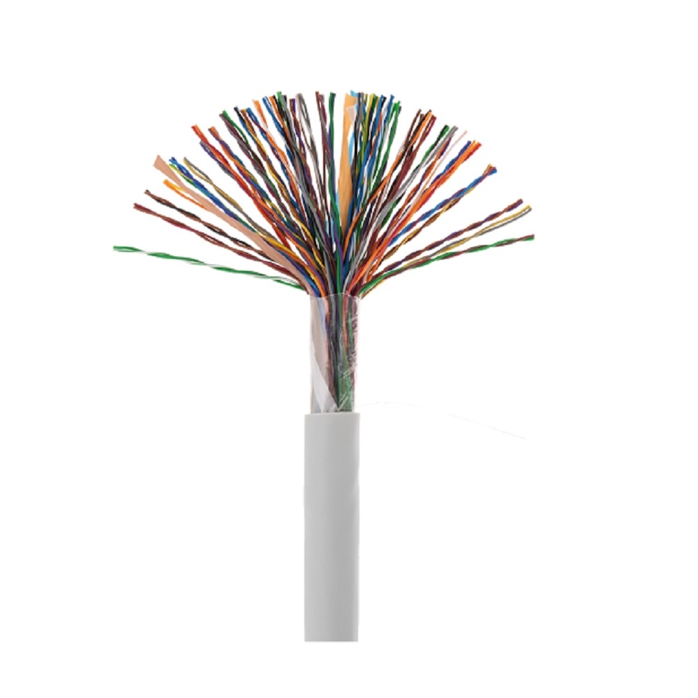 Rexant (01-1013-R) Кабель витая пара U/UTP, CAT 5е, PVC, 25PR, 24AWG, INDOOR, SOLID, серый, 305м, РФ