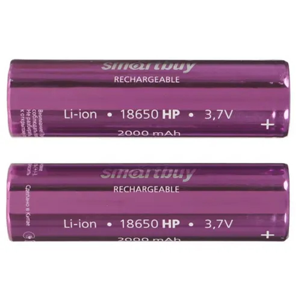 Smartbuy (SBBR-18650-2S2000HP) Аккумулятор высокотоковый Smartbuy LI18650-2000 mAh (50/400)(2шт. в уп-ке)