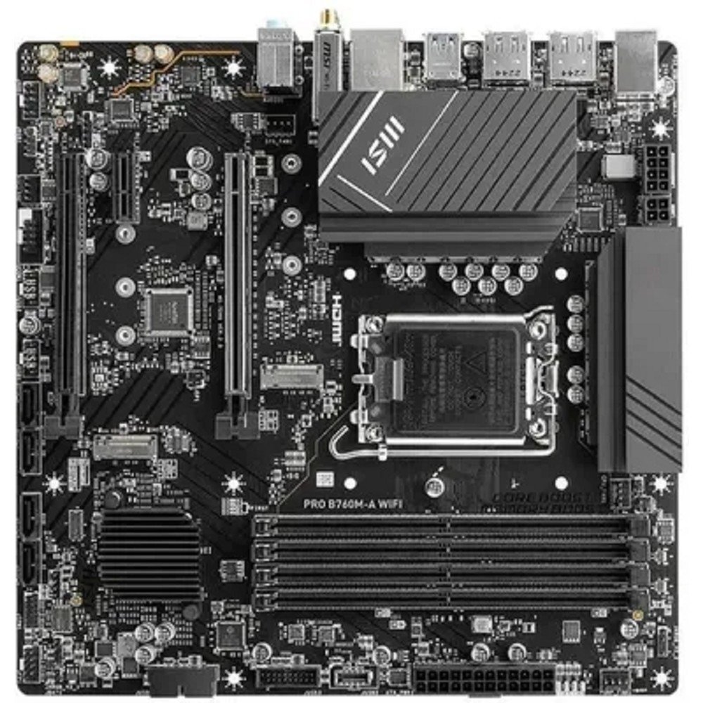 MICROSTAR MSI PRO B760M-A WIFI {Soc-1700, Intel B760, 4xDDR5, mATX AC`97 8ch 2.5Gg+HDMI+DP}
