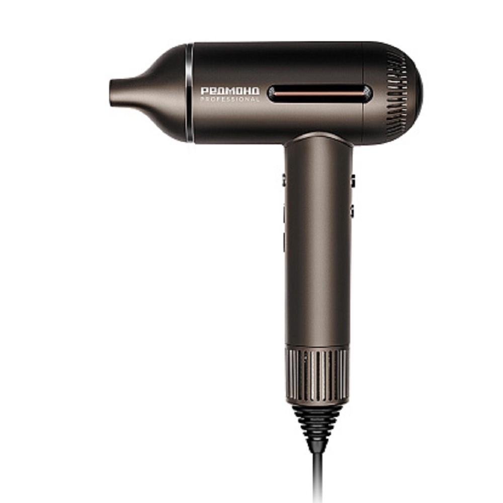Фен Redmond HD1700 серый/коричневый, 1500 Вт, ионизация