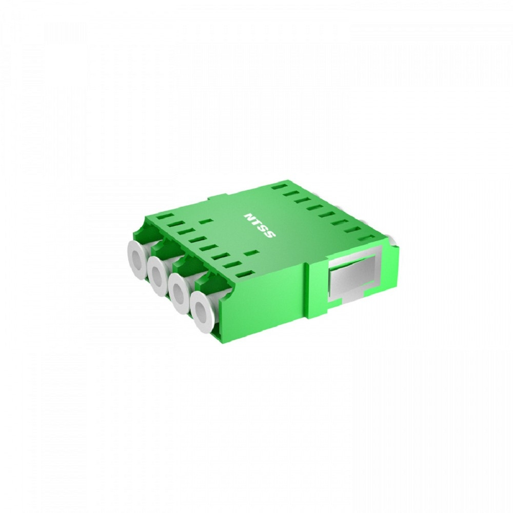 NTSS Адаптер оптический NTSS PREMIUM квадро LC/APC SM GREEN, бесфланцевая NTSS.4LC/A-PM-SM-GN