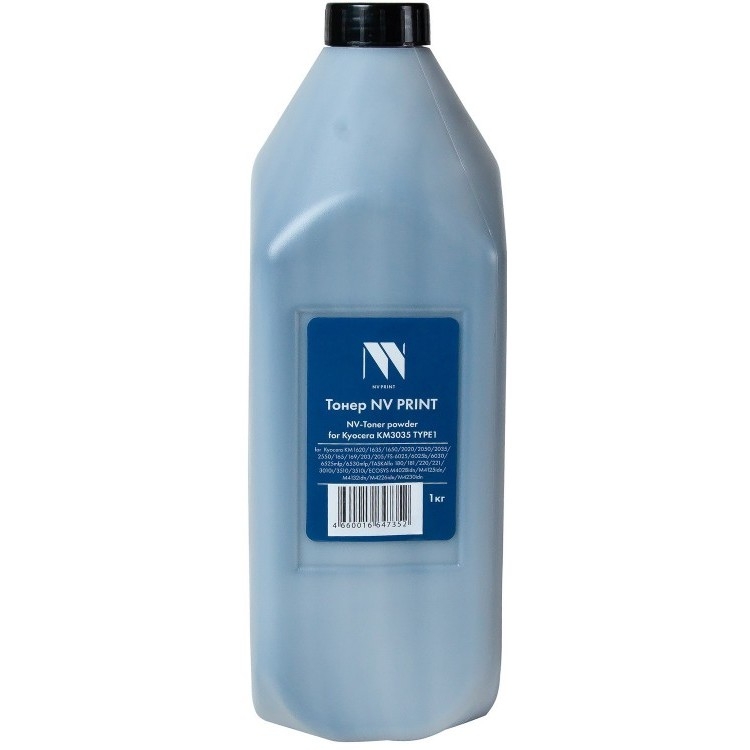 Тонер NVPrint TYPE1 for Kyocera KM1620/1635/1650/2020/2050/2035/2550,165/169/203/205/FS-6025/6025b/6030/6525mfp/6530mfp/TASKAlfa 180/181/220/221/3010i/3510/3510i/ECOSYS M4028idn/M4125idn/M4132idn/M4226idn/M4230idn (1KG)