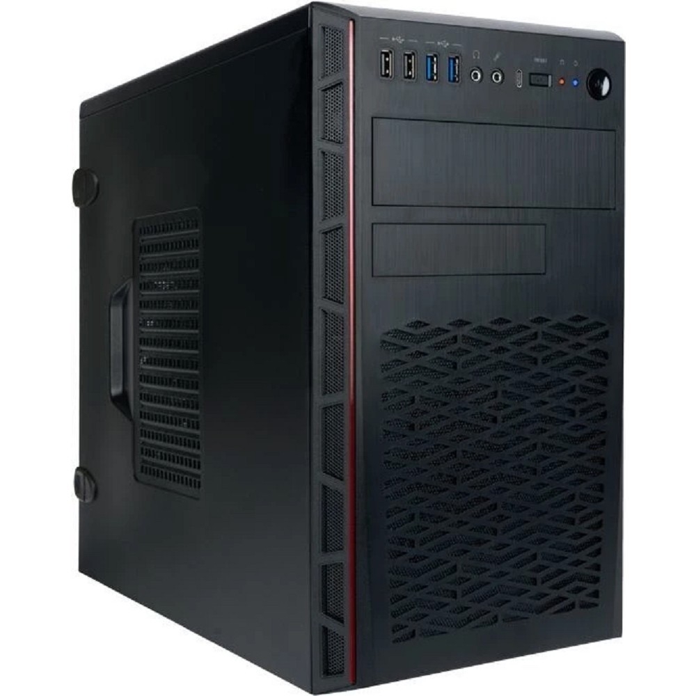 Компьютерный корпус Mini Tower InWin EMR065 черный U3.0*2+U2.0*2 A(HD) +intrusion switch mATX