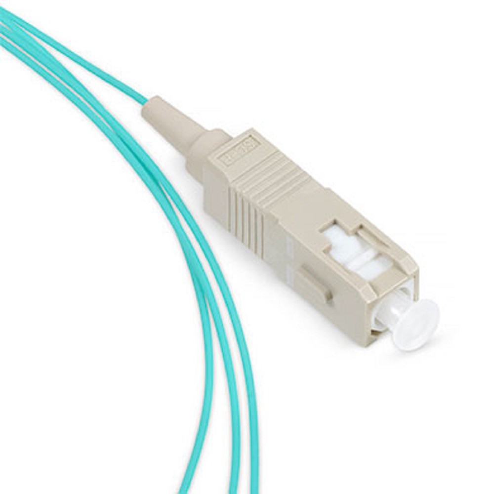PT-SC-50 Предоконцованные волокна (pigtail) Cabeus SC OM3 50/125 15м бежевый хвостовик цвет: бирюзовый