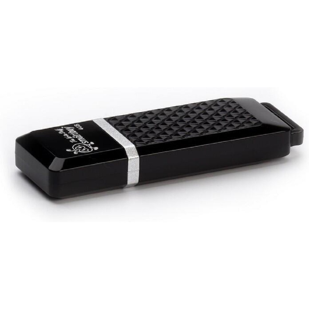 Флешка USB Smartbuy Quartz black (SB8GBQZ-K), 8Gb, USB 2.0, R/W 15/5, черный