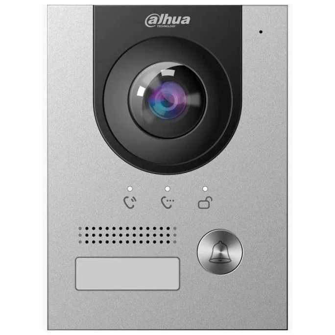 DAHUA DHI-VTO2201F-P Вызывная панель с разрешением камеры 2мп и CMOS сенсором, IP65, IK07, поддержка режима "Ночь" и голосового оповещения, питание DC 12V, PoE