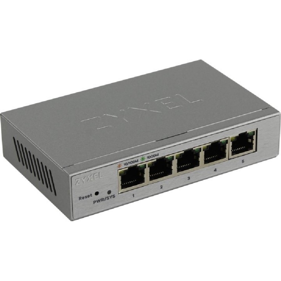 Коммутатор Zyxel GS1200-5-EU0101F, 5×1GbE, настольный, управляемый