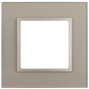 Эра Б0034473 14-5101-04 Рамка на 1 пост, стекло, Эра Elegance, шампань+шамп