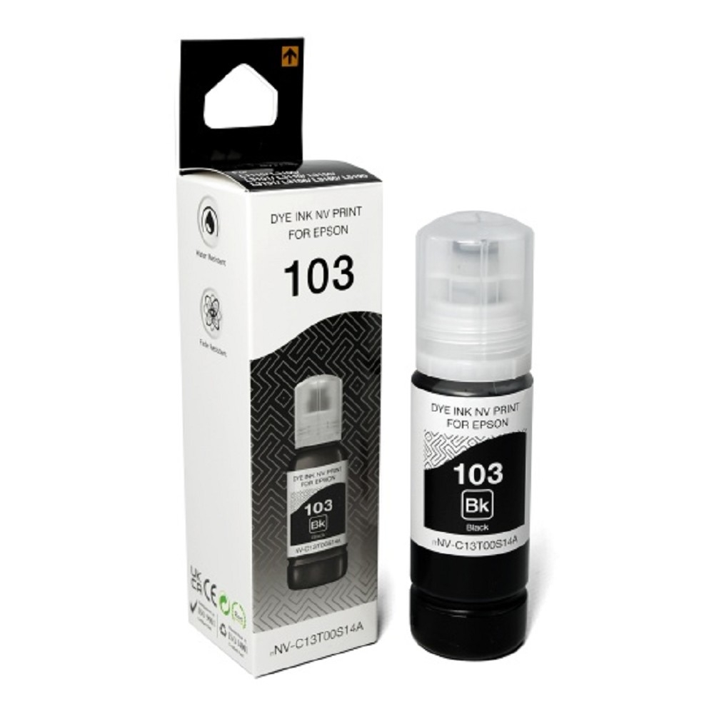 Чернила NVPrint 103 (NV-C13T00S14A) для Epson L1110, L3100 (70 мл) черный (в коробке) совместимые