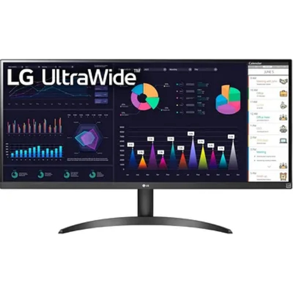 LCD LG 34" 34WQ500-B UltraWide черный {IPS 2560x1080 100Hz 21:9 матовая 1000:1 400cd 178/178 FreeSync HDMI DisplayPort}