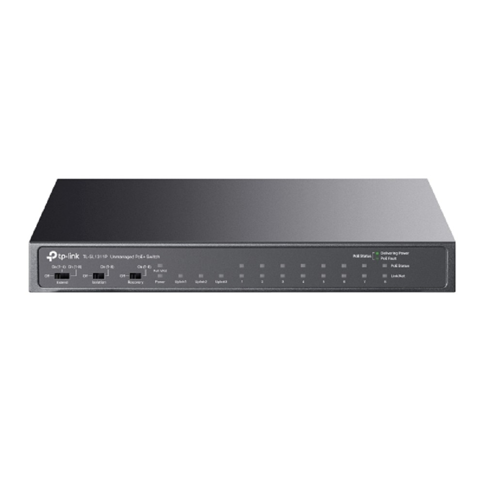 TP-Link TL-SL1311P Настольный коммутатор с 8 портами 10/100 Мбит/с, 2 гигабитными портами и портом SFP