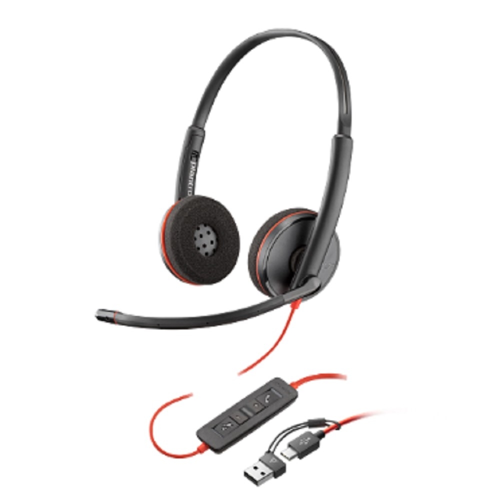 Poly Blackwire 8X229A6 3225 Stereo USB-C Headset +3.5mm Plug +USB-C/A Adapter (Bulk) Гарнитура проводная