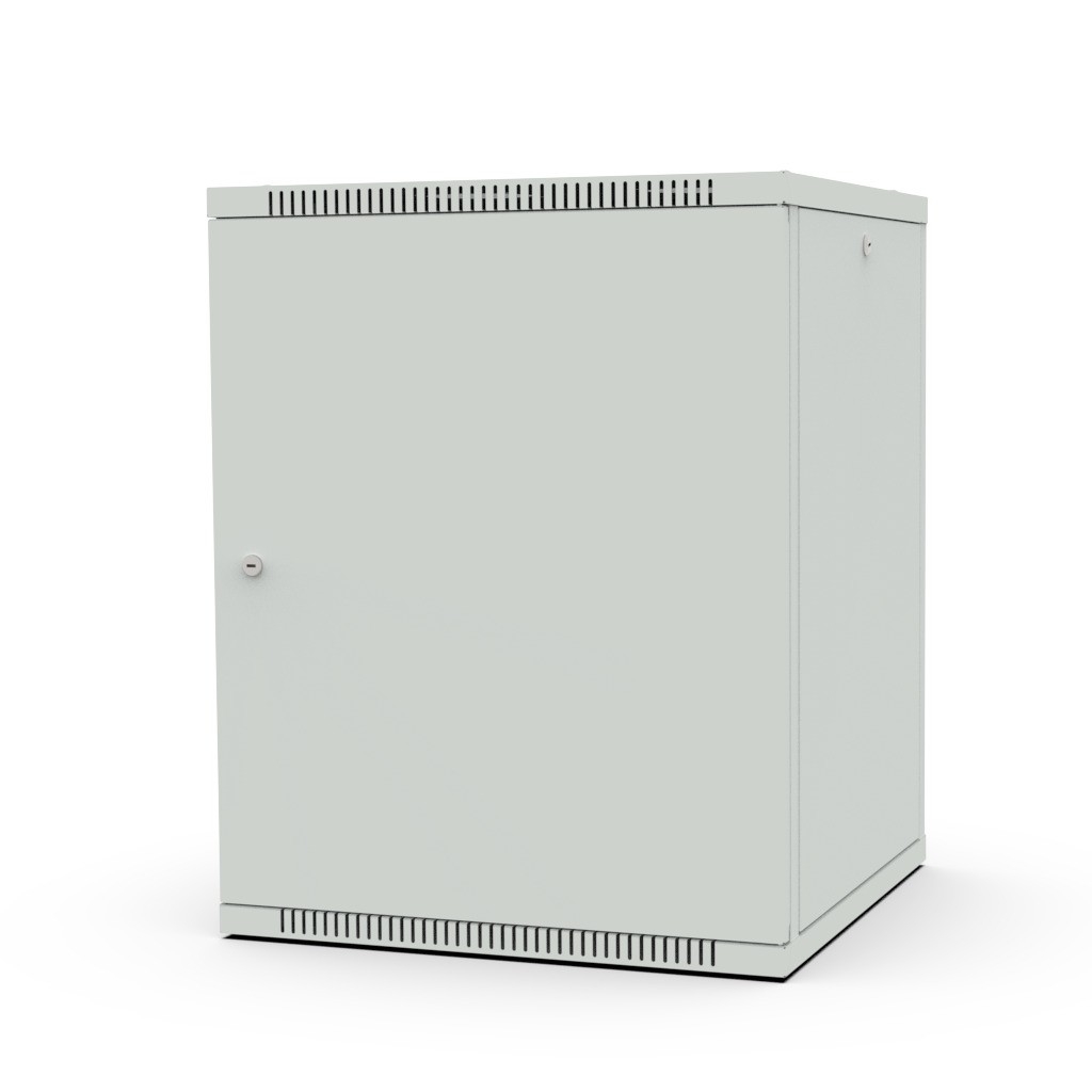 Шкаф настенный 19", 15U Filum FL-WB-1566MM-GY Wall Box (ШхГхВ) 600x600x757 мм, дверь сплошная металл, цвет серый RAL7035