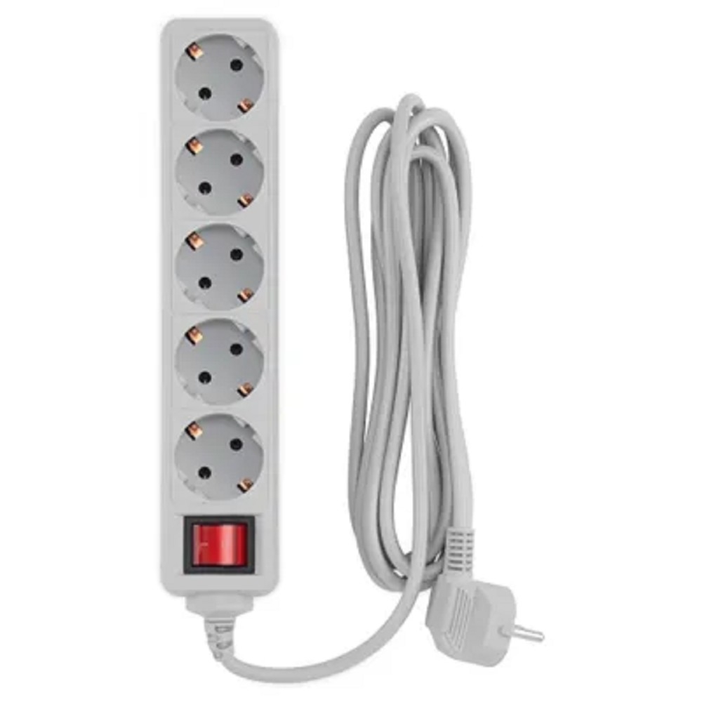 PC PET Сетевой фильтр AAP01006-3-G 3м (5 розеток, EURO, EURO/RUS), серый {619890}