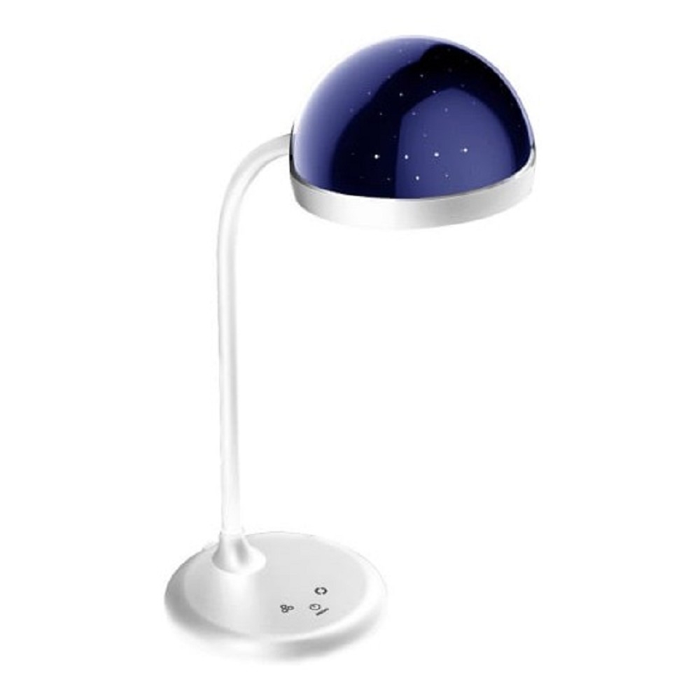Светильник настольный KD-828 C01 LED 6.5Вт 230В 360лм сенс.рег.ярк .CCT RGb-ночник "Звездн. небо" бел. Camelion 13006
