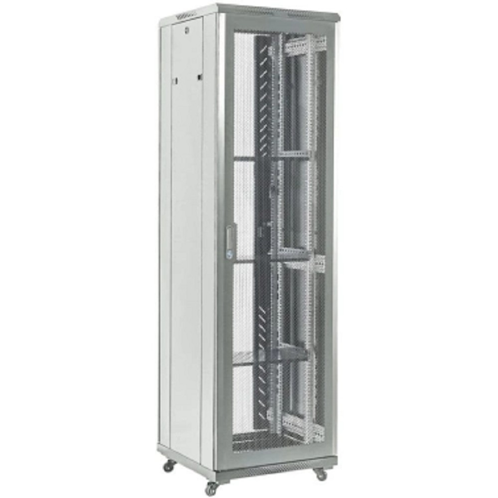 Шкаф телекоммуникационный Rexant напольный 19" 42U 800×800мм, дверь стекло, разборный, серый (RAL 7035)