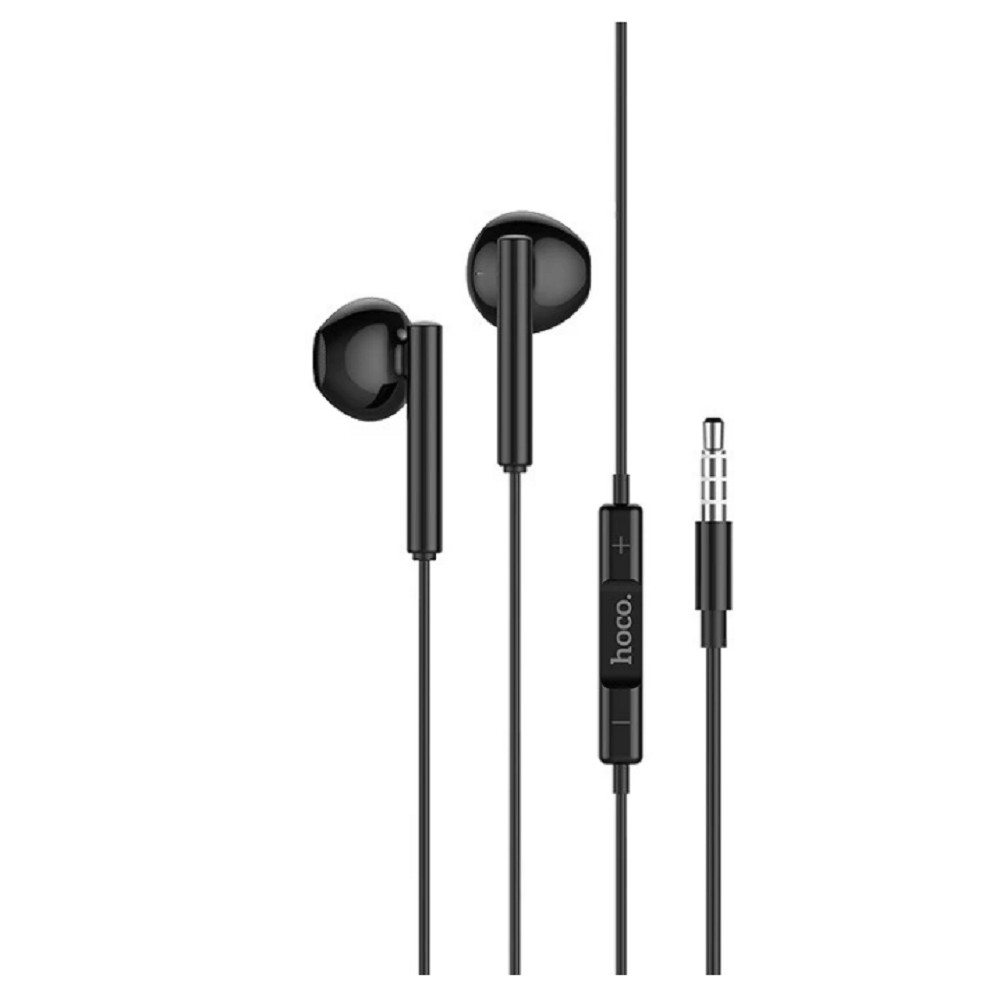 HOCO Проводные наушники-вставки с микрофоном Hoco M64, черный