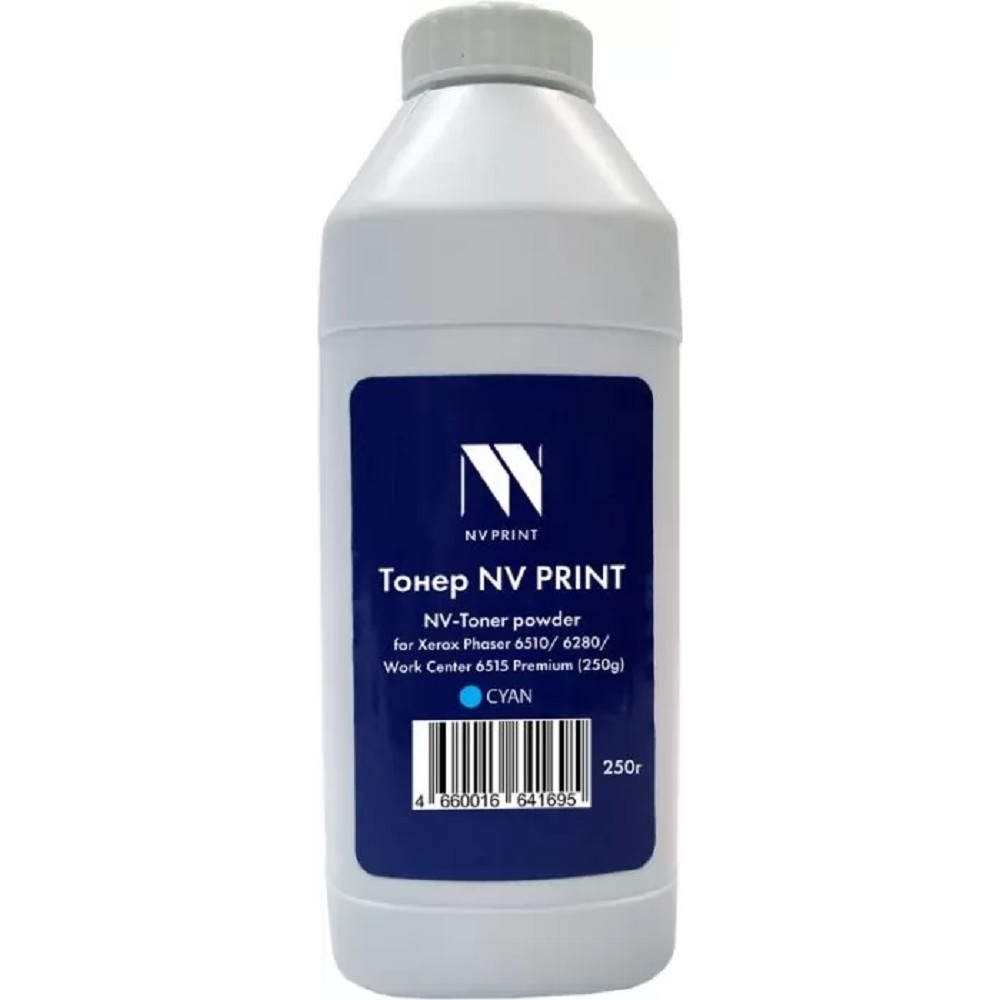 Тонер + девелопер NVPrint для Xerox Phaser 6510, 6280, WorkCenter 6515 Premium (250г) Cyan