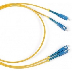 Hyperline FC-D2-9-SC/­AR-SC/­AR-H-1M-LSZH-YL Патч-корд волоконно-оптический (шнур) SM 9/­125 (OS2), SC/­APC-SC/­APC, 2.0 мм, duplex, LSZH, 1 м